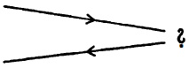 diagram with vector going right to question mark and another underneath returning left
